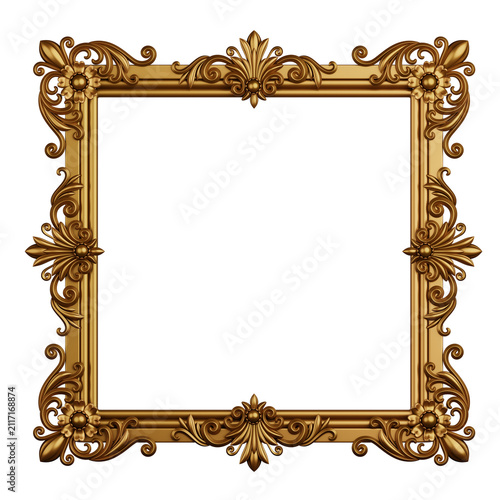 Foto Ornate Gold Picture Frame Decoration