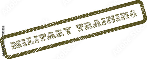 фотографія Authentic military training ink stamp impression symbolizing discipline and read