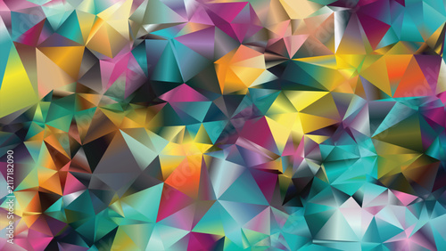 Colorful Low Poly Geometric Background for Creative Website Banner and Modern Business Presentation