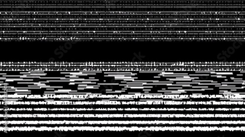 Rapid VHS error transition with glitch distortion and analog signal effect