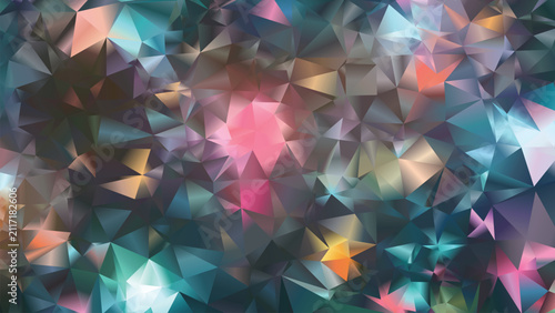 Abstract Blue and Pink Low Poly Triangle Background for Website Banner