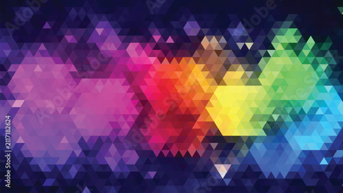 Abstract Colorful Low Poly Geometric Triangle Background with Vibrant Gradient Texture with explosion color