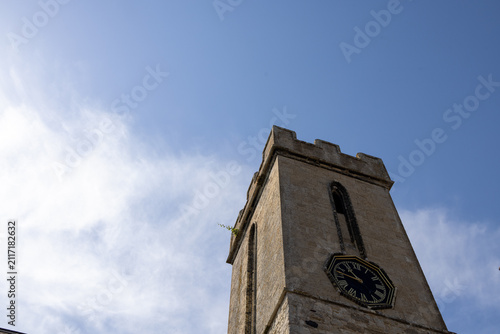 Fotografie Historic clock tower of St James’ Church in Yarmouth on the Isle of Wight photog