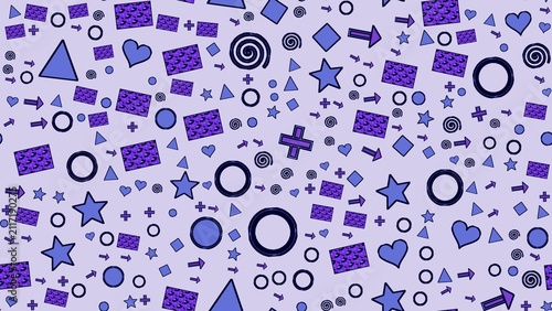 Vibrant Purple Geometric Pattern on Light Purple Background