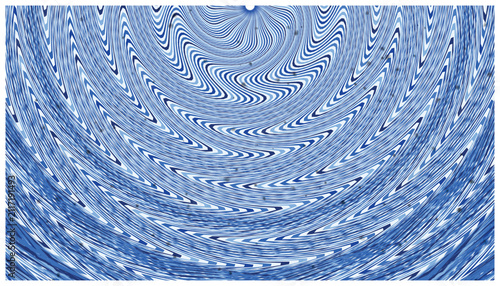 Blue radiating wavy line pattern abstract digital background illustration.