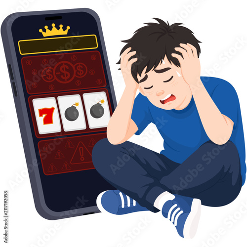 Man Crying Over Gambling Addiction