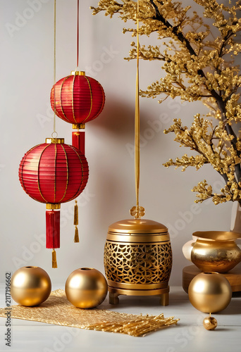 Red chinese lanterns and go...