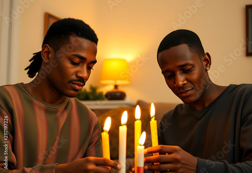 Two young african american ...