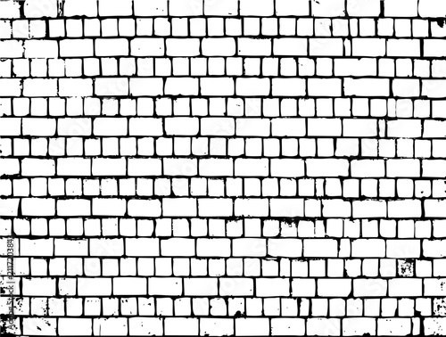 Brick wall grunge pattern, grey ceramic stone tile, black and white brickwall