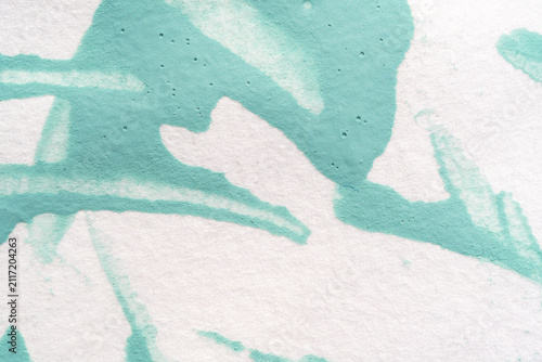 Abstract green watercolor texture for organic product branding