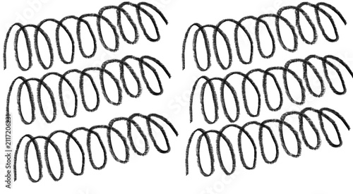 Spring Coil Scribble Brushes — Hand Drawn Wavy Line Doodle Texture Pack

