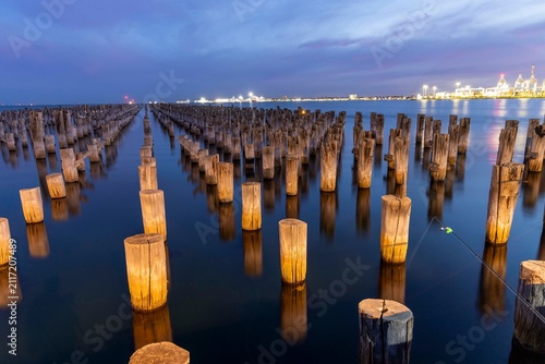 Obraz na plátně Princes Pier nightshot