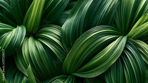 Close-up of lush green leaves with dew drops