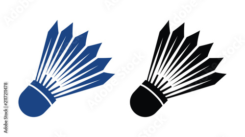 Badminton shuttlecock icon vector isolated on white background