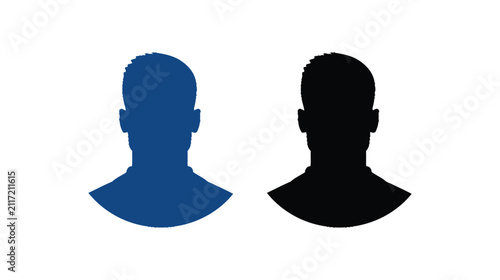 Silhouette icon user profile change arrow portrait with portrait