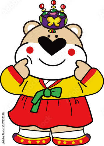 Teddy bear wearing Hanbok,한복입은 곰인형,Little Bride,꼬마신부