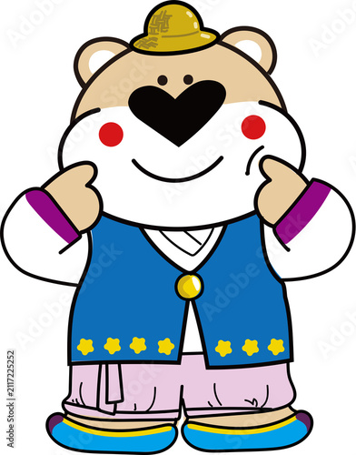 Teddy bear in Hanbok, little groom,한복입은 곰인형,꼬마신랑
