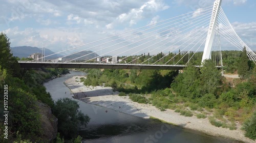 The Millenium bridge in Podgorica, Montenegro