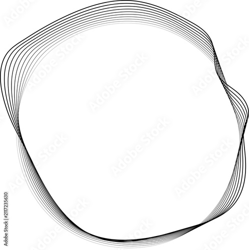 Photography Circle liquid with blend line halftone use for badges, tag, label, logo