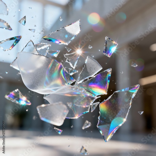 Sapphire Shatter: Iridescent Architectural Fragmentation