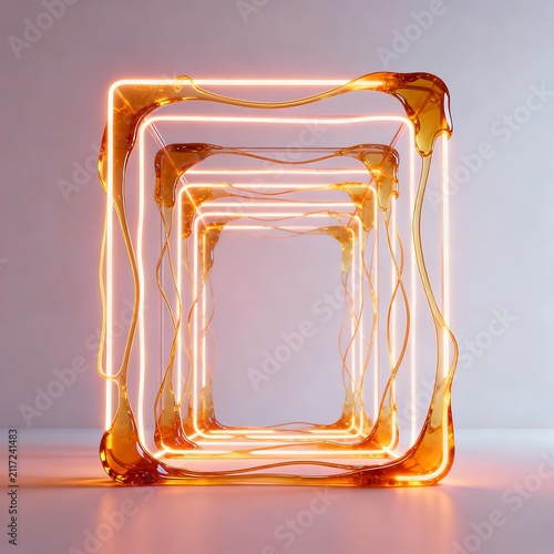 Amber Resin Neon Constellation