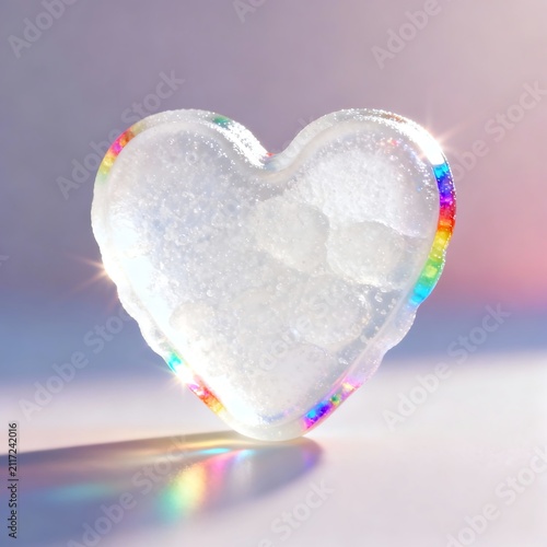 Prism Heart: Translucent Gummy Macro Texture