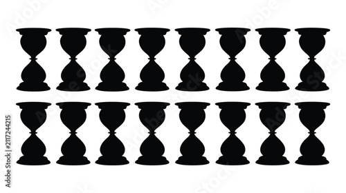 Hourglass icon pattern showing time measurement symbols