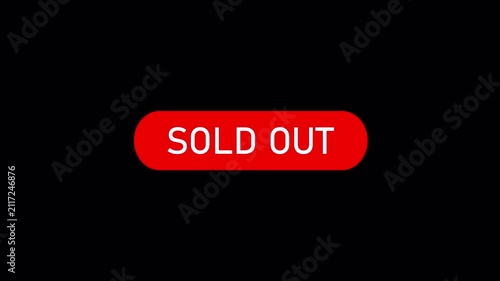 Sold Out Badge Pop-Up Animation | Retail Sale Overlay | Motion Graphics