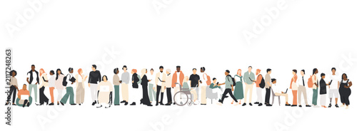 Group of young people together. Students/University concept.