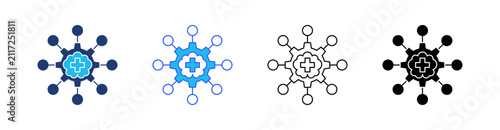 Ai Health Multiple Style Icon Set Collection Pack Web Banner Vector 