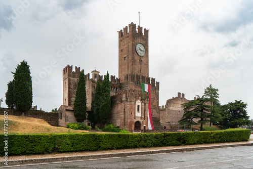Castello Scaligero di Villafranca , medieval fortress in Villafranca di Verona, Italy.