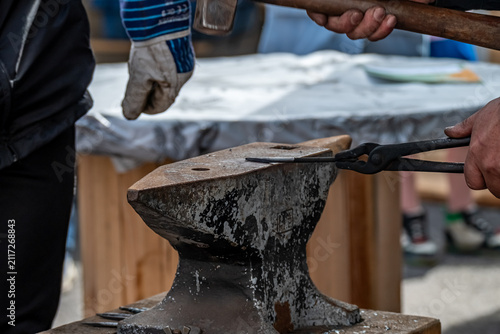 Blacksmith at work during the Ardara Show day