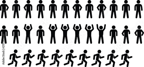 Foto Black and white of people walking, standing, and sitting d