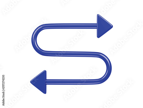 bidirectional arrow icon 3d render illustration isolated