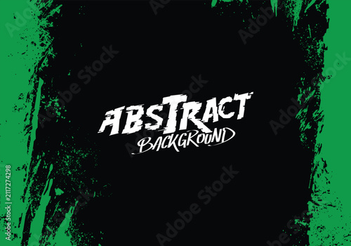 Vertical Black And Green Grunge Abstract Background