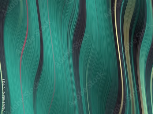 Wavy lines ripple in deep teal and subtle gold. Flowing patterns suggest movement, grace, and rhythm. Vibrant hues evoke calm, mystery, and natural elegance. Ideal for backgrounds, digital art