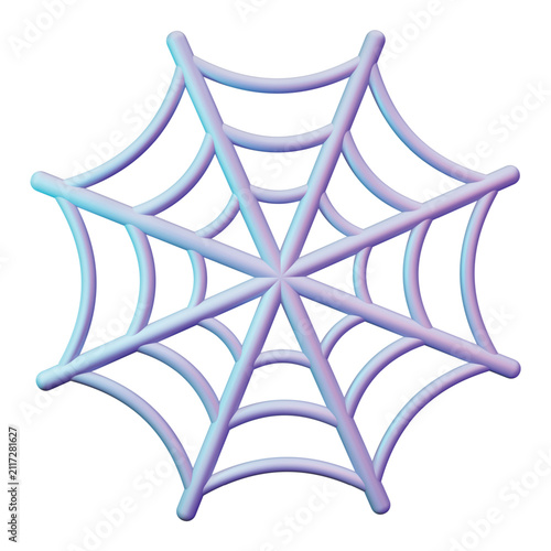 3d rendering icon Spider Cobweb