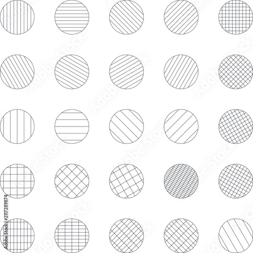 Minimal Geometric Circle Stickers Vector Set