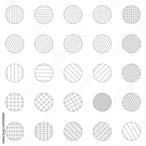 Minimal Geometric Circle Stickers Vector Set