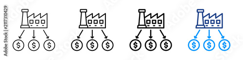 Foto Industry Diversification Icon Different Style Outline Collection Set
