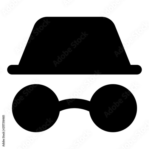 incognito silhouette icon