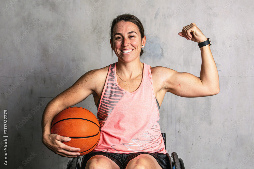 Fototapeta premium Empowered athlete in wheelchair photo