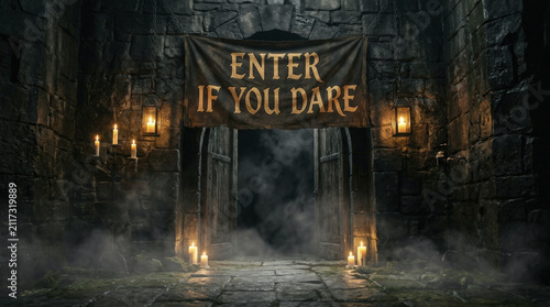 Mysterious Stone Archway Entrance with 