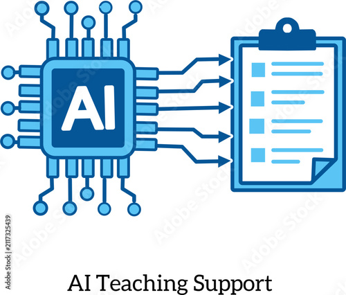 Artificial Intelligence Document Automation and Digital Workflow Vector Illustration