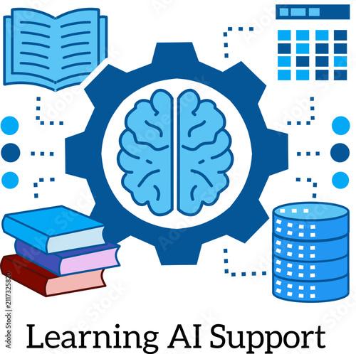 Artificial Intelligence and Machine Learning Education Concept Vector Illustration