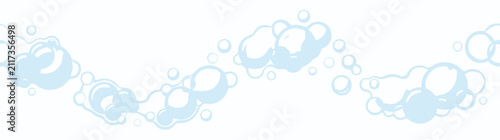 Foto Abstract light blue bubbles and foam illustration