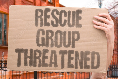 Картината върху платно "Rescue Group Threatened" A lifesaving team may be forced to shut down