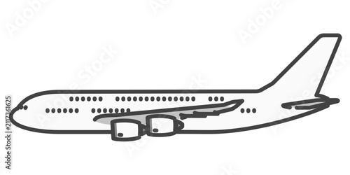 超大型旅客機の巡航イラスト 長距離国際線 航空イメージ
