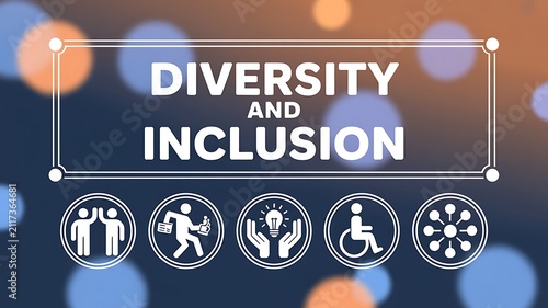 Diversity and inclusion workplace equality and social awareness concept