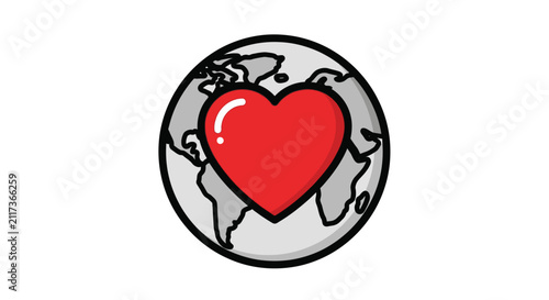 Фотография Heart shaped love for the earth 2.